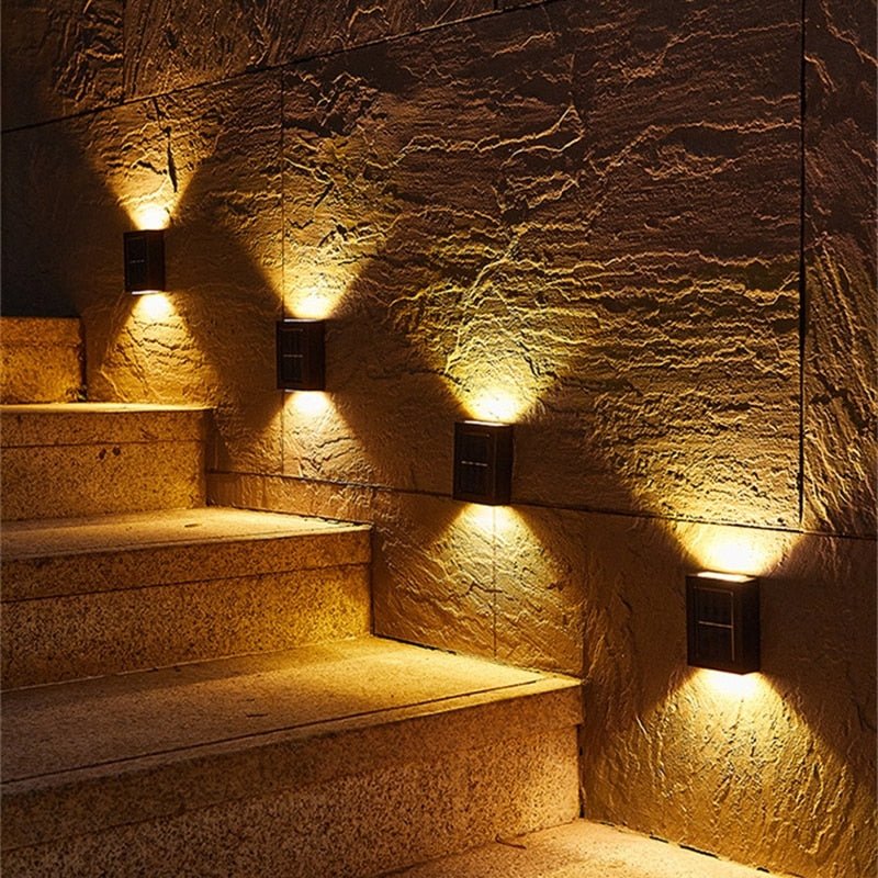 Solar - Powered LED Fence Lights for Outdoor Spaces - Lattea Global