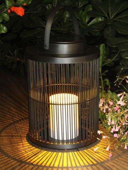 Solar - Powered Woven Lantern for Outdoor Spaces - Lattea Global