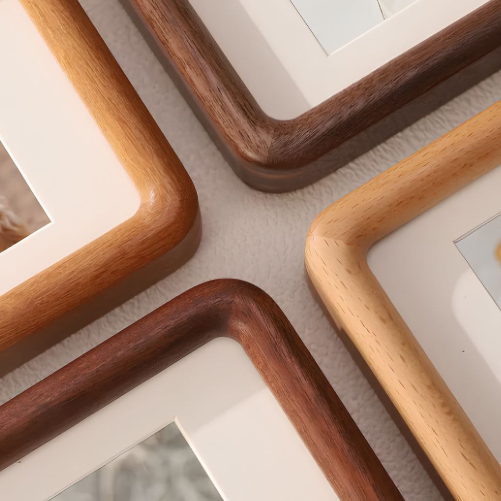Solid Wood Mortise and Tenon Photo Frame with Rounded Edges