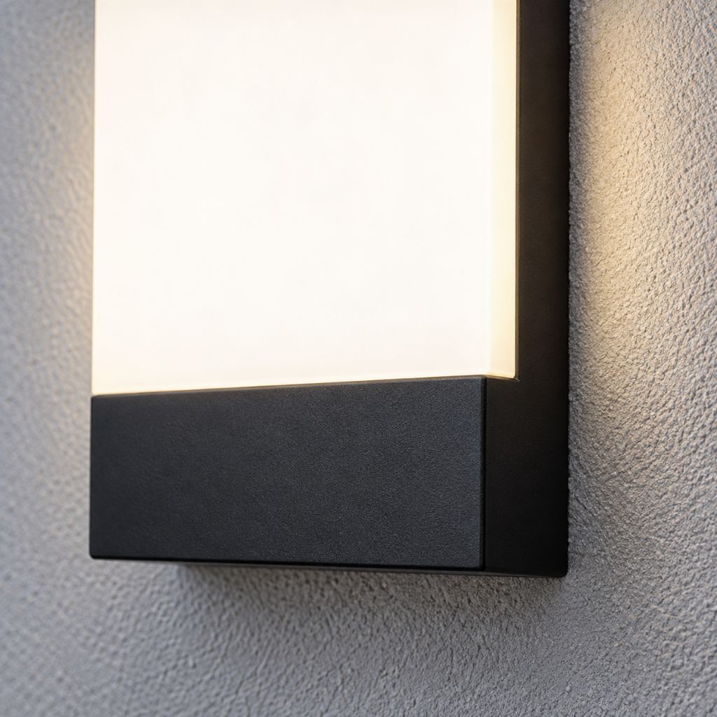 Square IP65 LED Outdoor Wall Light with PC Diffuser