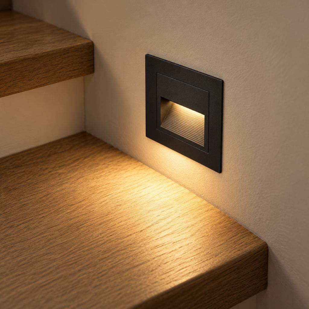 Square Recessed LED Stair Light with Aluminium Frame