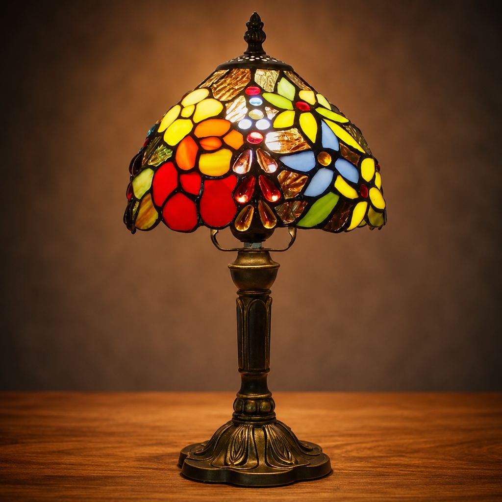 Stained Glass Colorful Desk Lamp