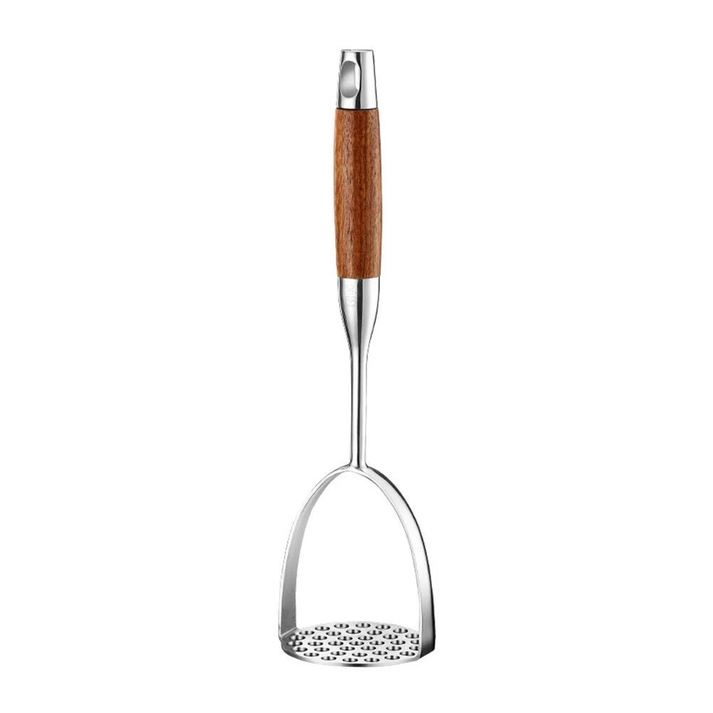 Stainless Steel Potato Masher with Wooden Handles - Lattea Global