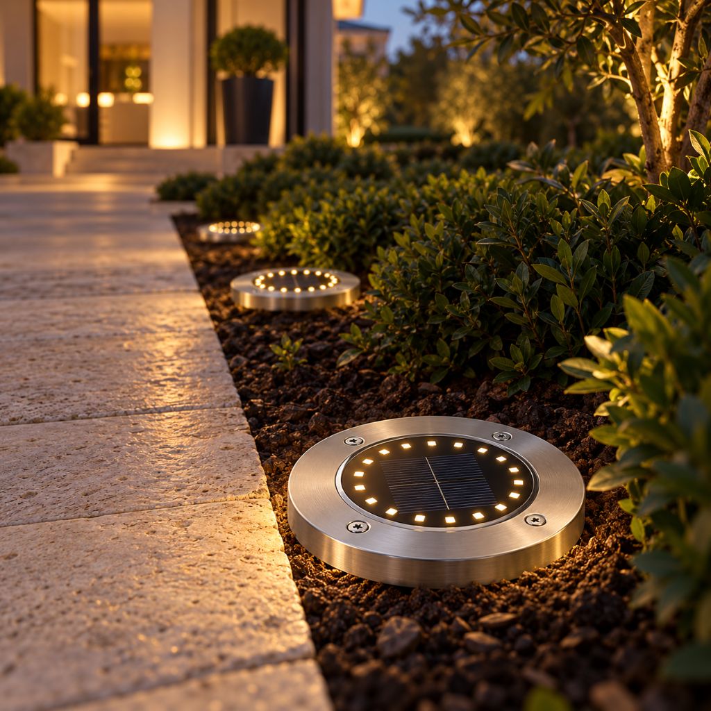 Stainless Steel Solar LED Garden Ground Lights IP65