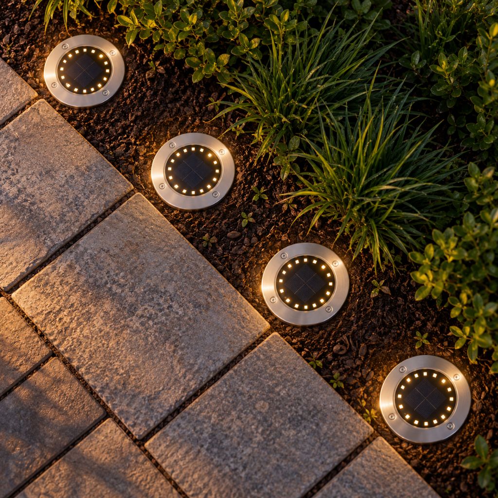 Stainless Steel Solar LED Garden Ground Lights IP65