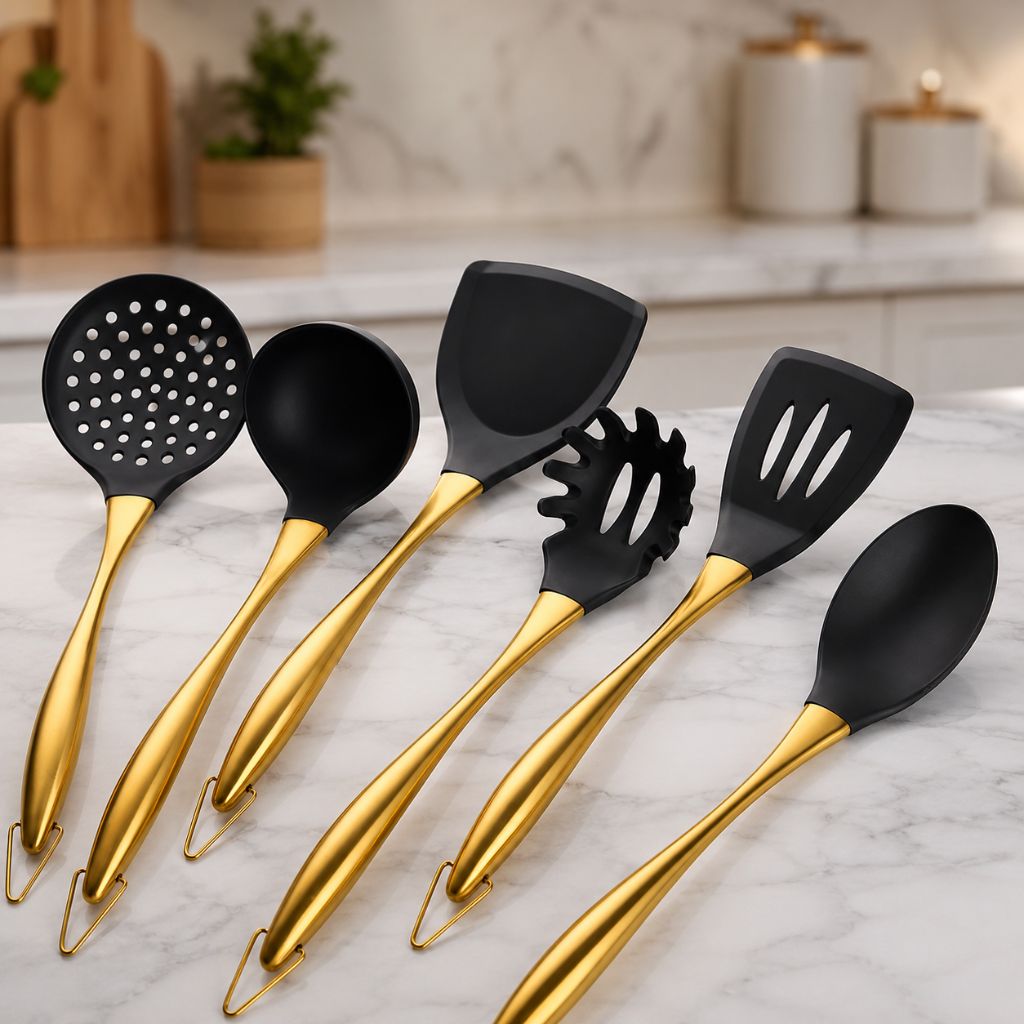 Stainless Steel Utensil Set with Non-Stick Surface Lattea