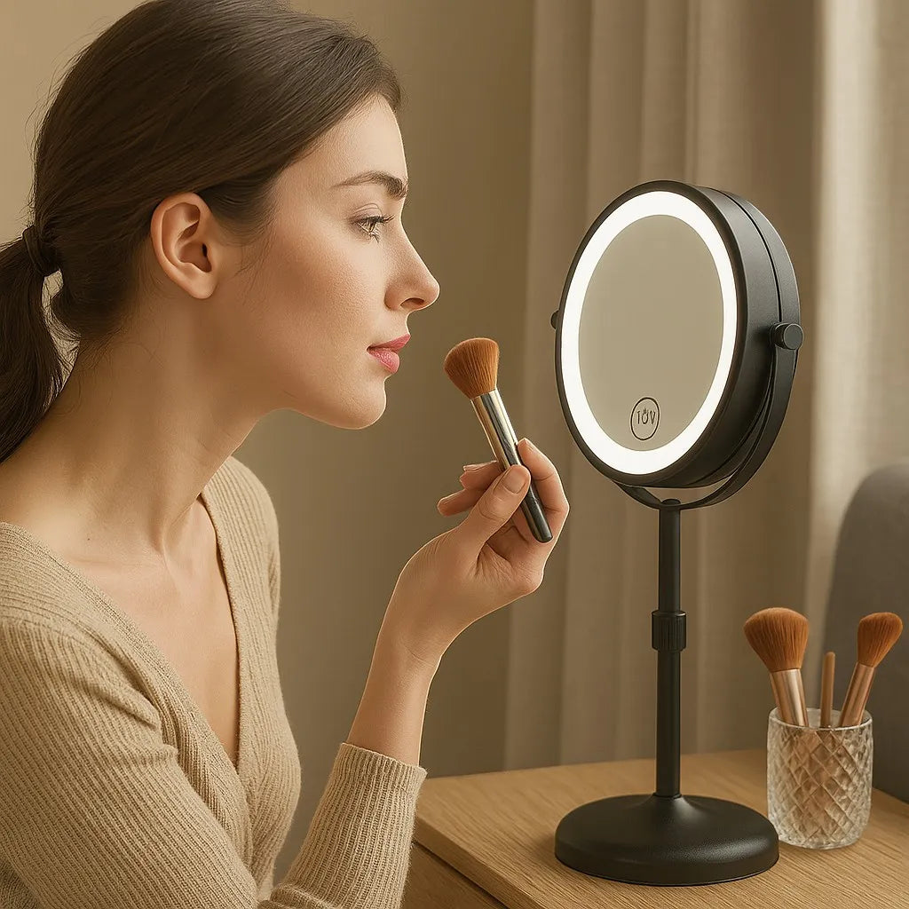 Standing LED Makeup Mirror for Bathroom