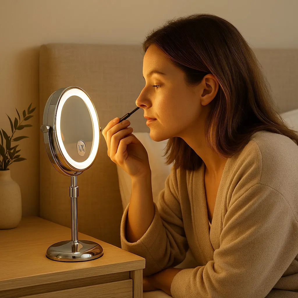 Standing LED Makeup Mirror for Bathroom