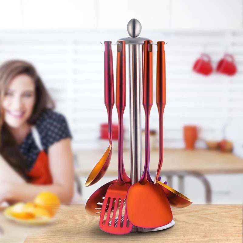 Stockholm 7 - Piece Stainless Steel Cooking Utensils Set Lattea - Lattea Global