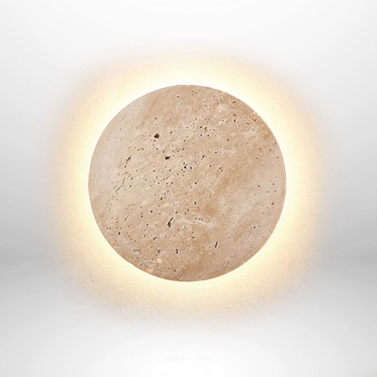 Stone - Inspired Round Wall Lamp - Lattea Global