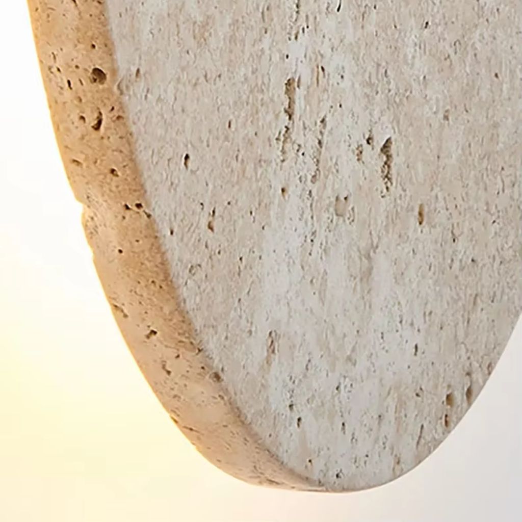 Stone-Inspired Round Wall Lamp
