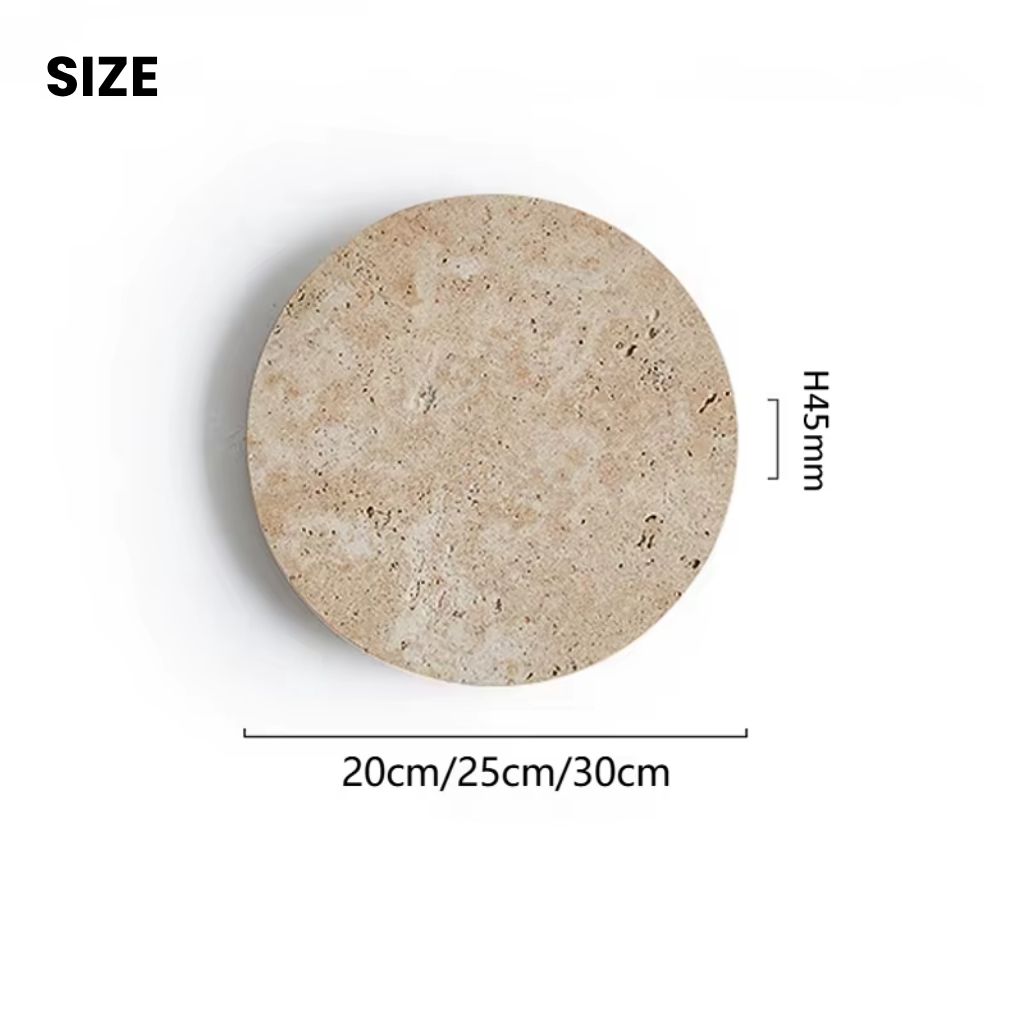 Stone-Inspired Round Wall Lamp