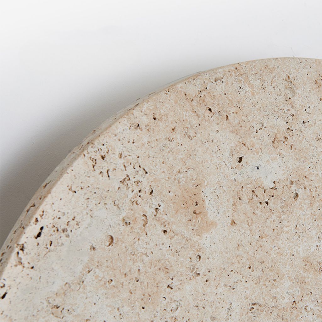 Stone-Inspired Round Wall Lamp