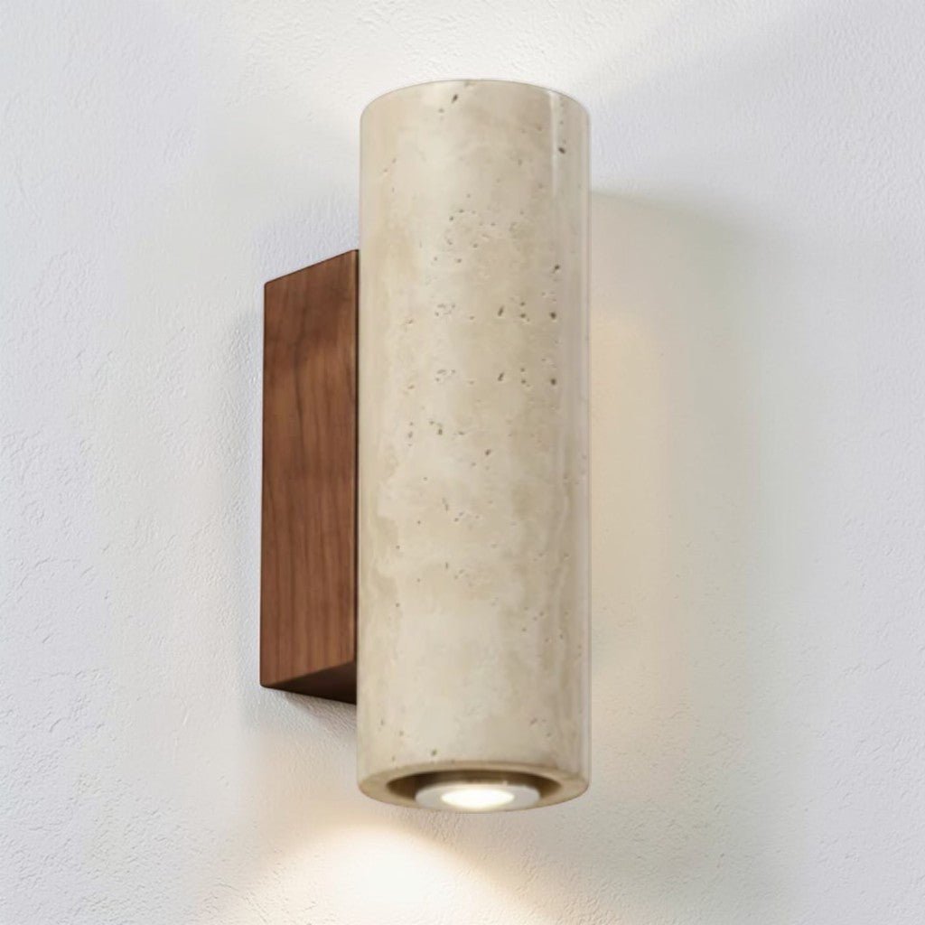 StoneShine - Wabi Sabi Travertine Wall Lamp - Lattea Global