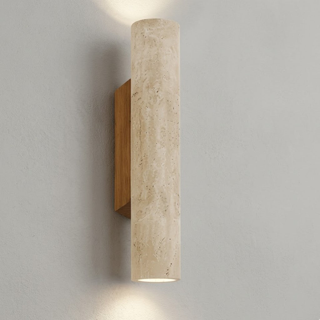 StoneShine - Wabi Sabi Travertine Wall Lamp - Lattea Global