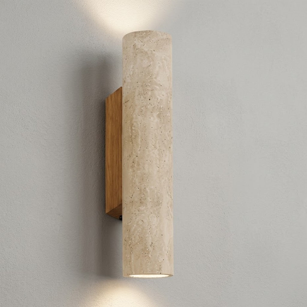 StoneShine - Wabi Sabi Travertine Wall Lamp - Lattea Global