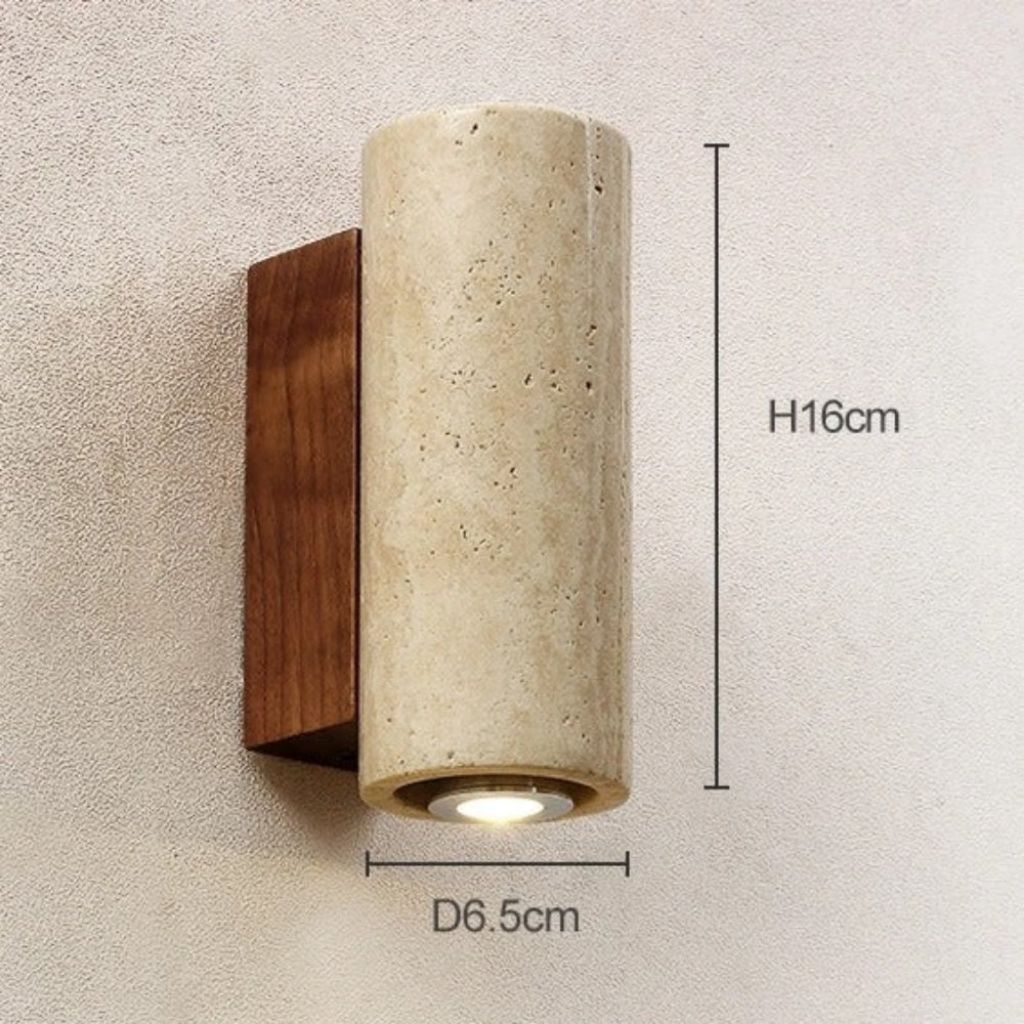 StoneShine - Wabi Sabi Travertine Wall Lamp