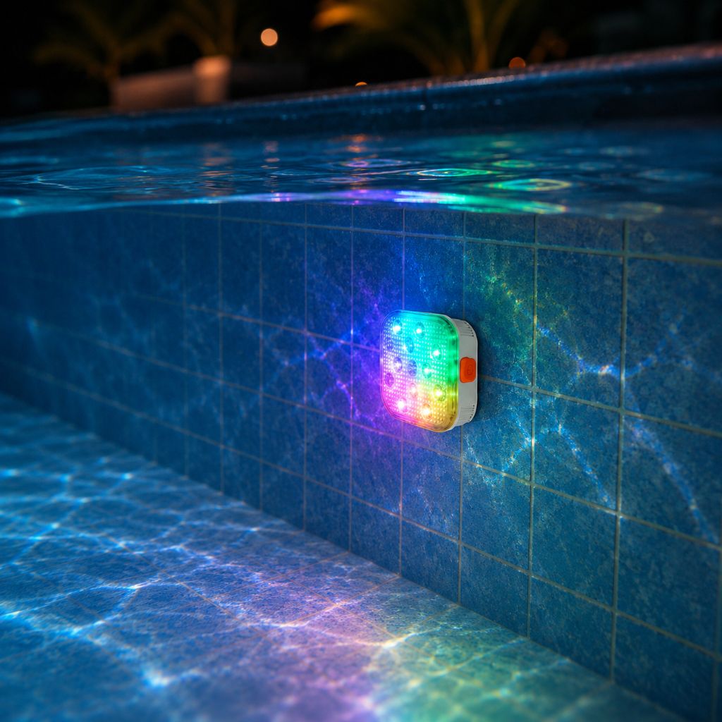 Submersible Pool Light Rechargeable RGB LED with Remote Control