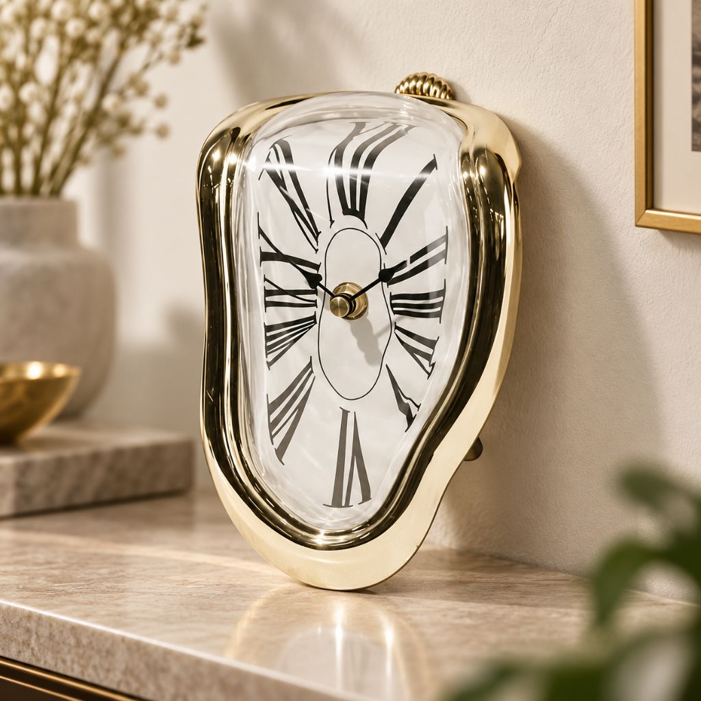 Surreal Melting Quartz Table Clock
