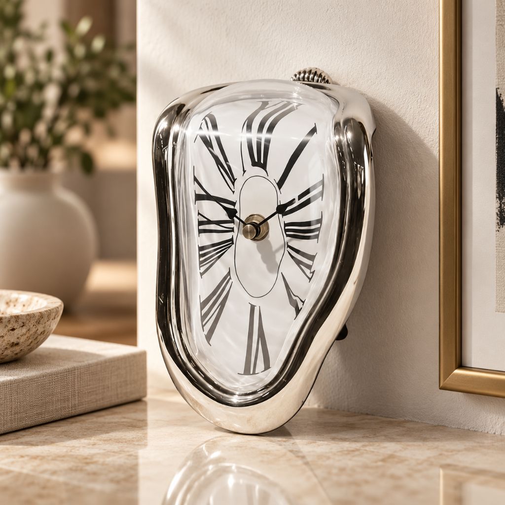 Surreal Melting Quartz Table Clock