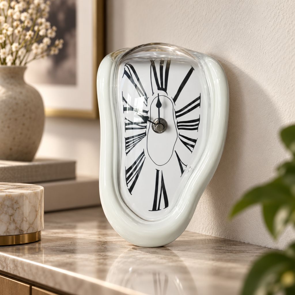 Surreal Melting Quartz Table Clock