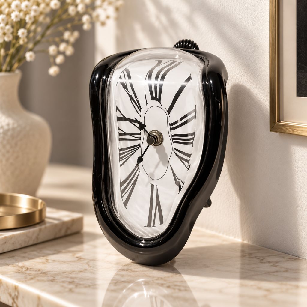 Surreal Melting Quartz Table Clock