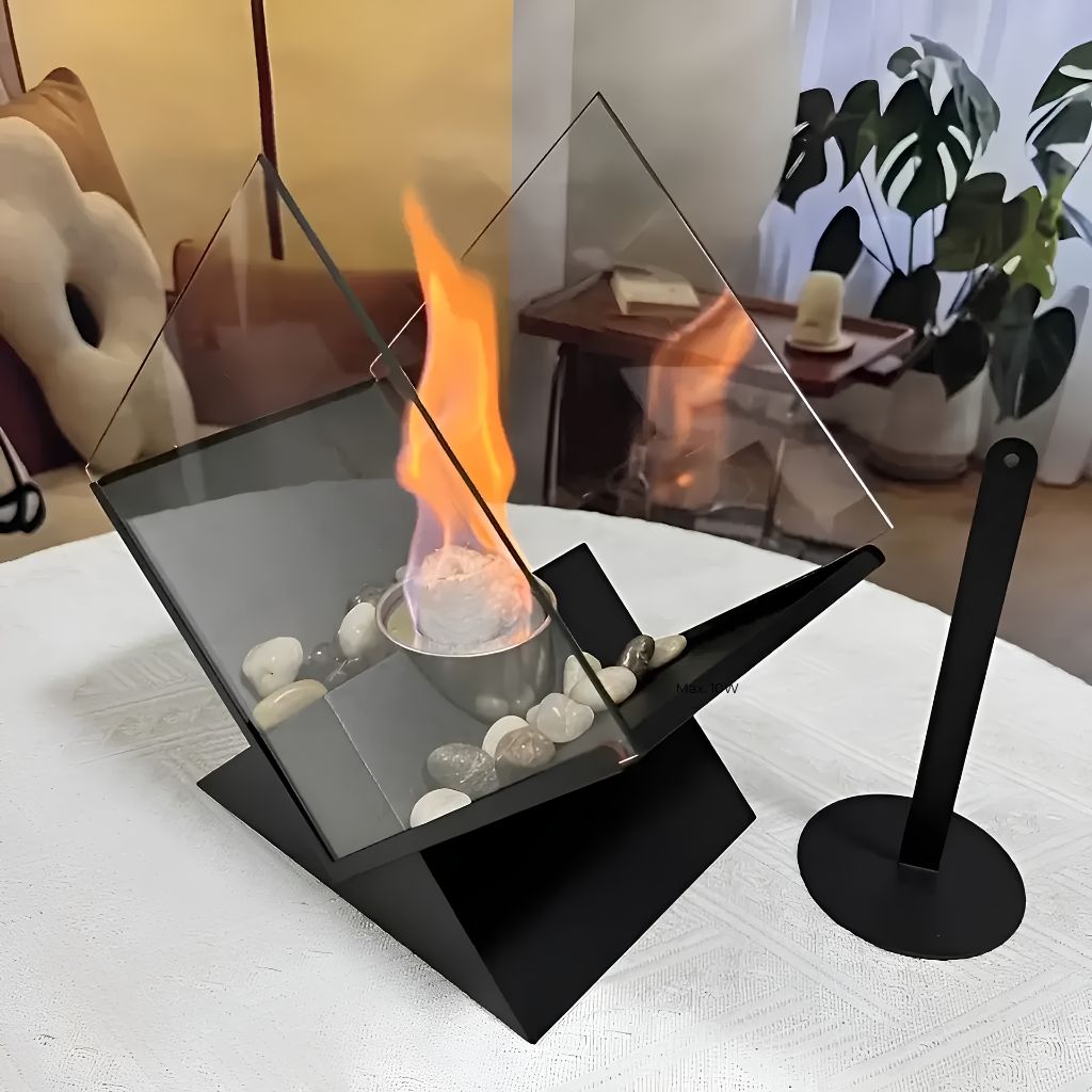 Tabletop Fire Pit Smoke-Free Nordic Glass