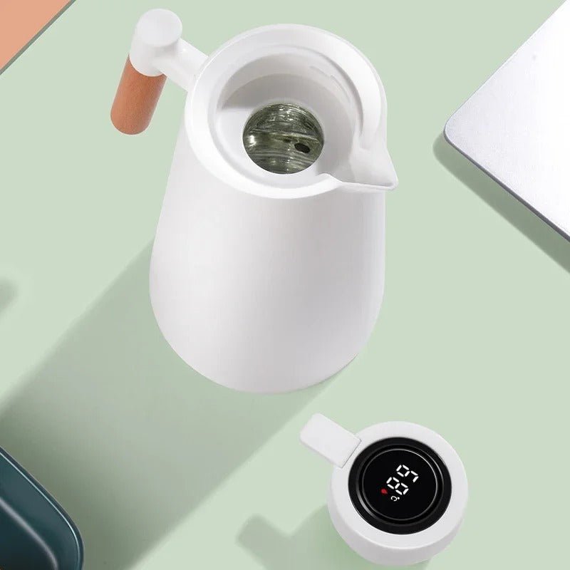 Thermal Jug with Temperature Display and Wooden Handle - Lattea Global