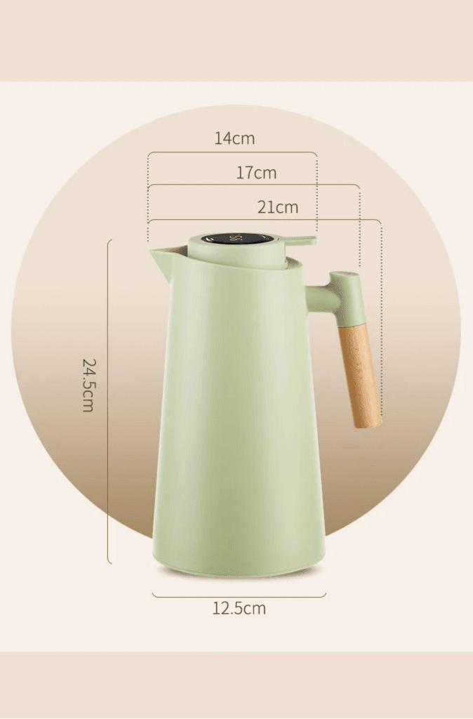 Thermal Jug with Temperature Display and Wooden Handle - Lattea Global