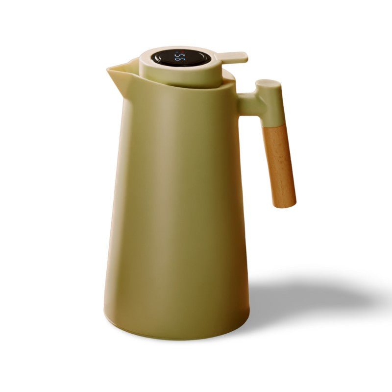 Thermal Jug with Temperature Display and Wooden Handle - Lattea Global