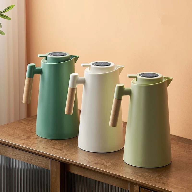 Thermal Jug with Temperature Display and Wooden Handle - Lattea Global