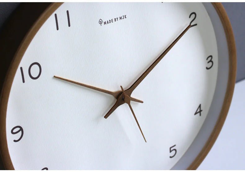 TimelessWood - Solid Wood Analog Wall Clock with Minimalist Design - Lattea Global
