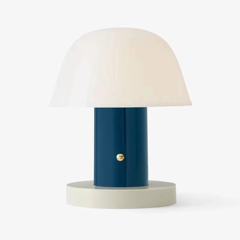 Tiny Mushroom Table Lamp with Frosted Glass Shade - Lattea Global