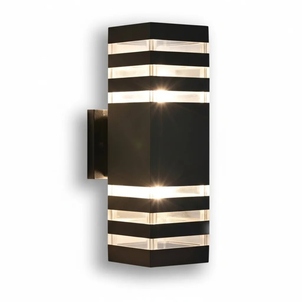 Up Down Black Outdoor Wall Sconce