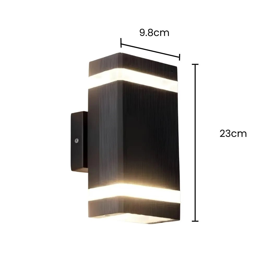 Up Down Black Outdoor Wall Sconce