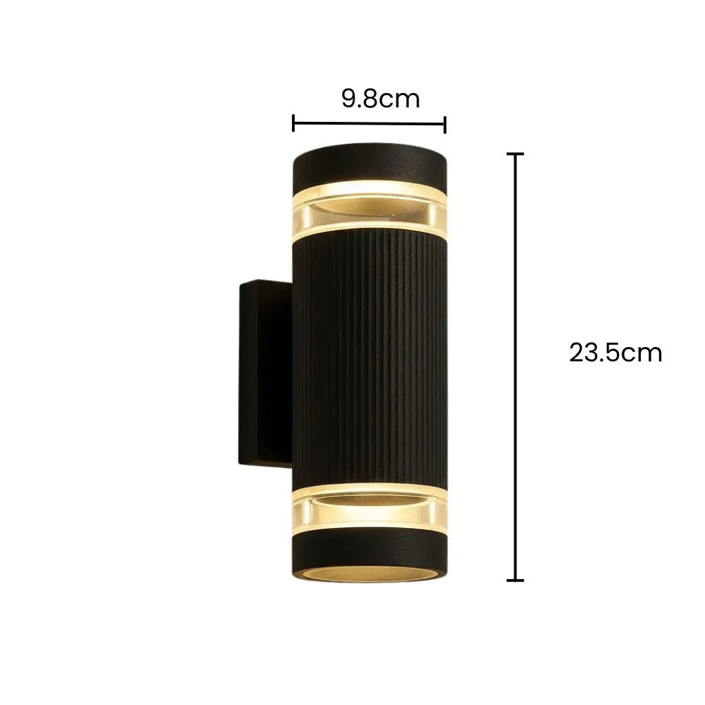 Up Down Black Outdoor Wall Sconce