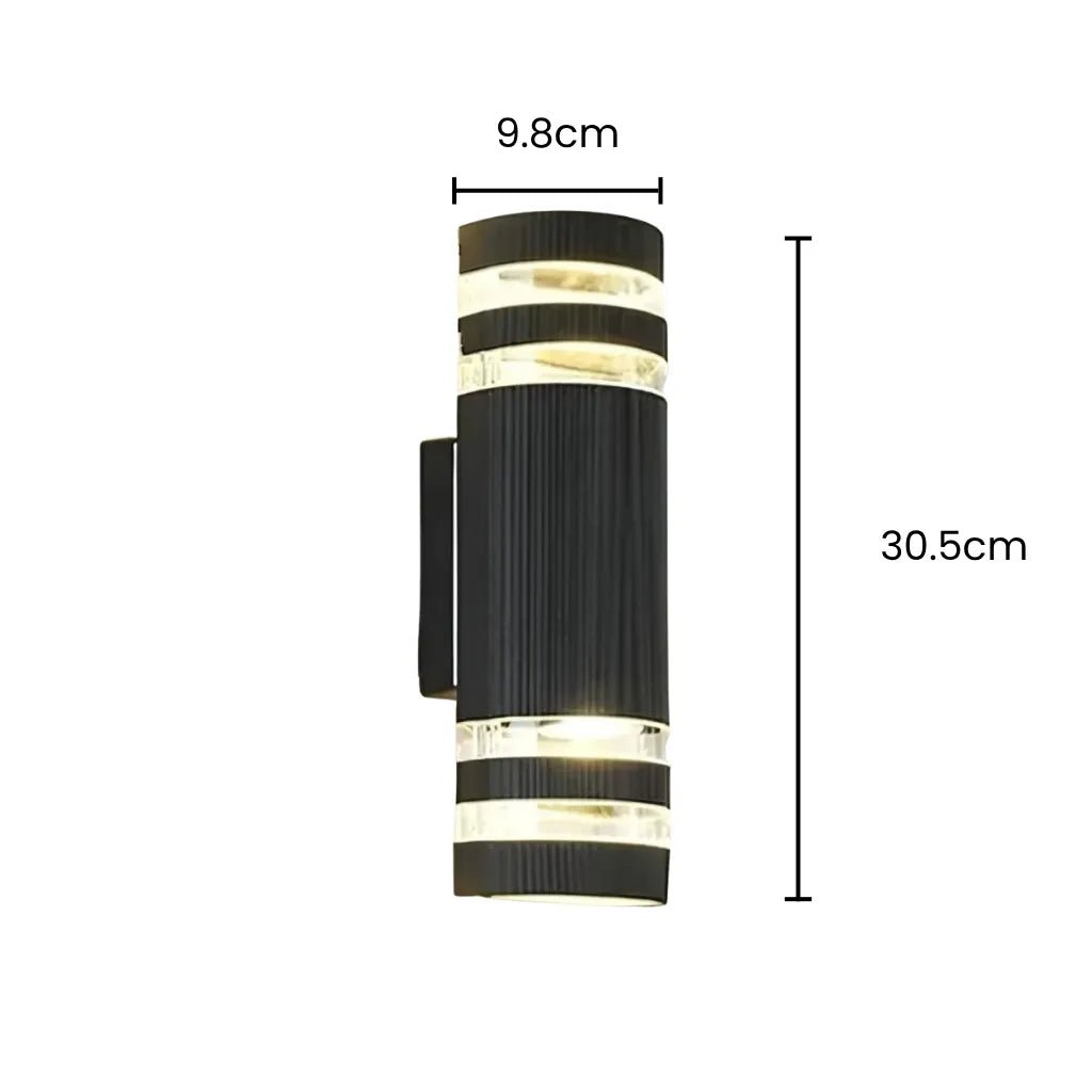 Up Down Black Outdoor Wall Sconce