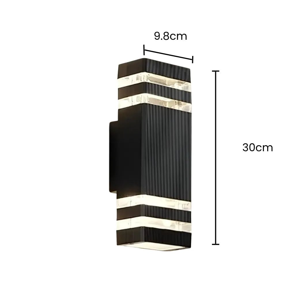 Up Down Black Outdoor Wall Sconce