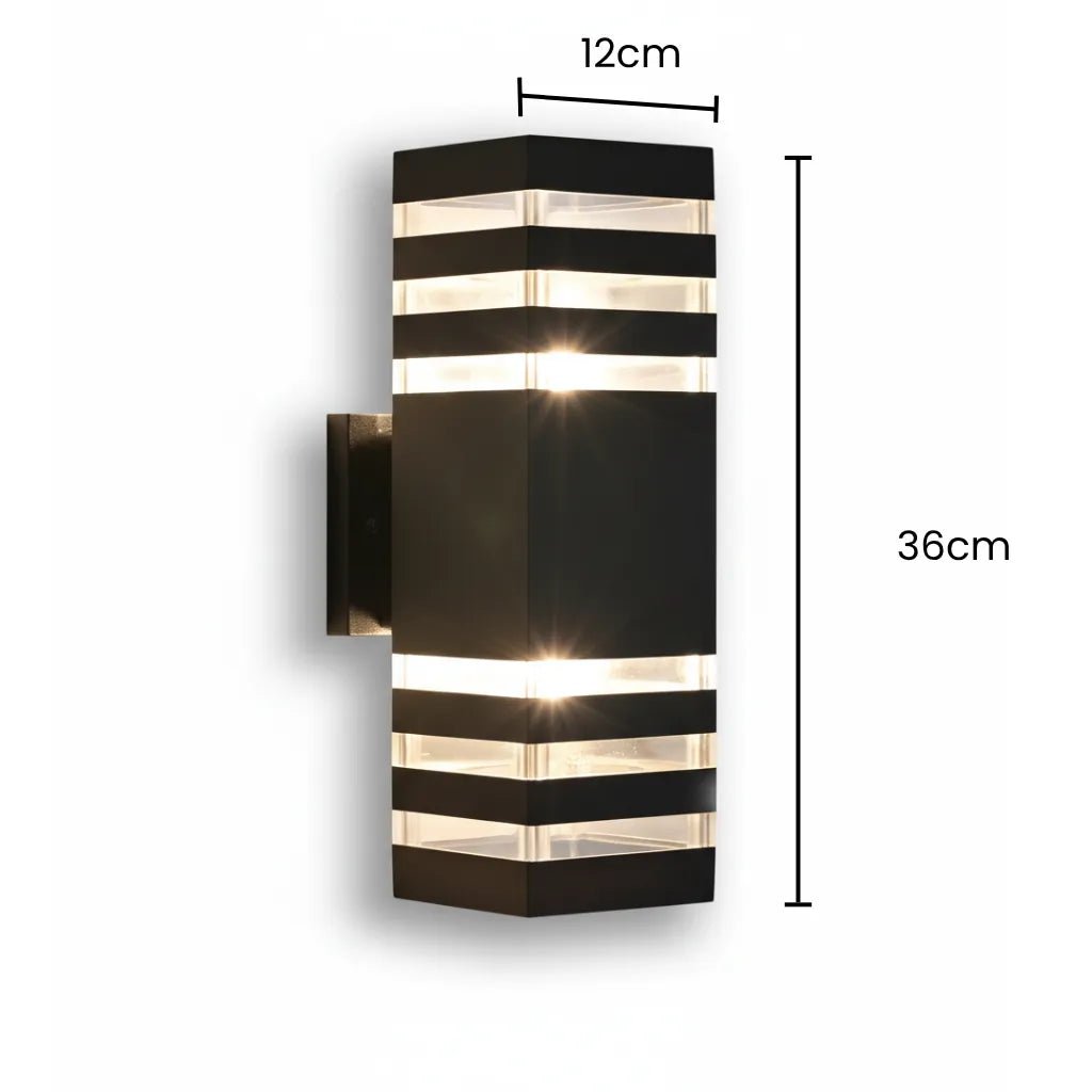 Up Down Black Outdoor Wall Sconce