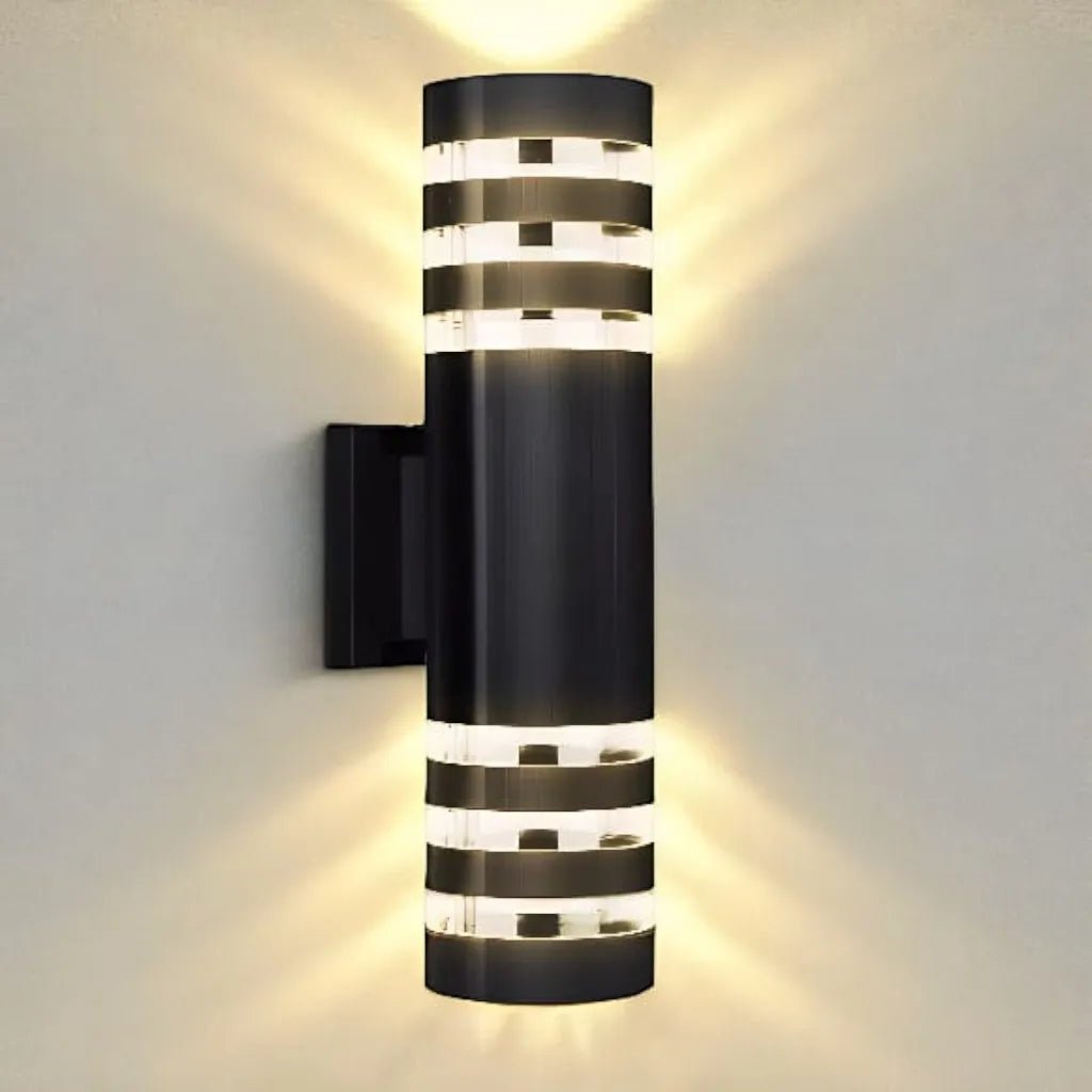 Up Down Black Outdoor Wall Sconce