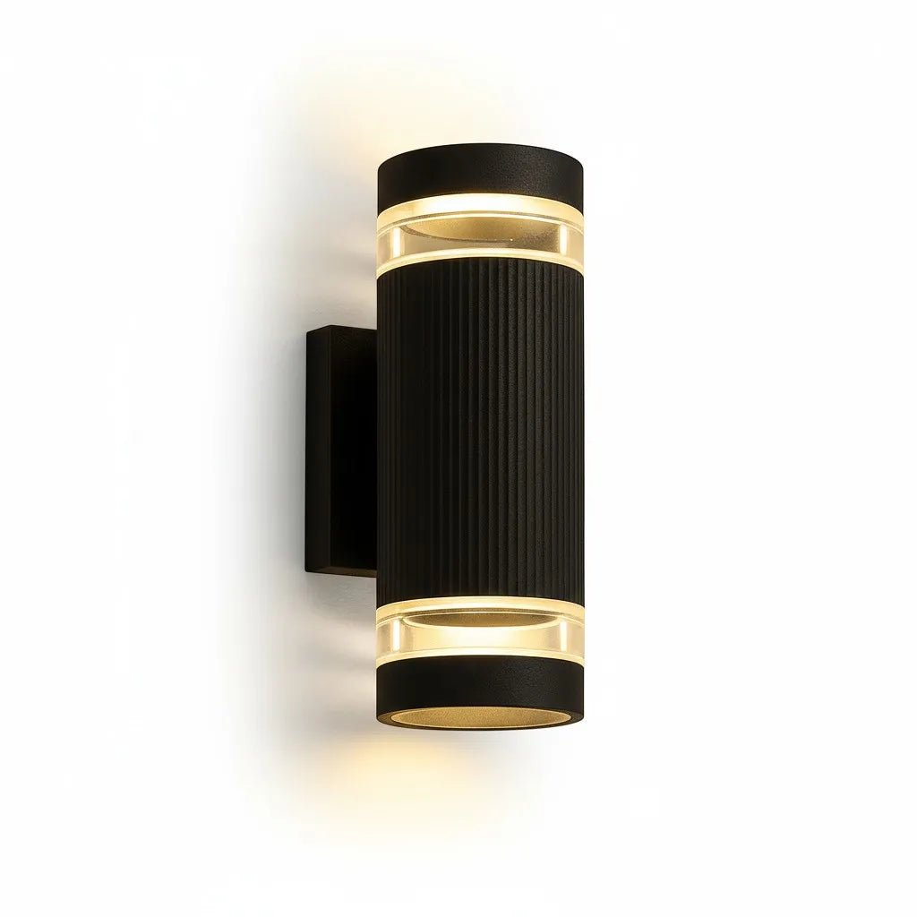 Up Down Black Outdoor Wall Sconce