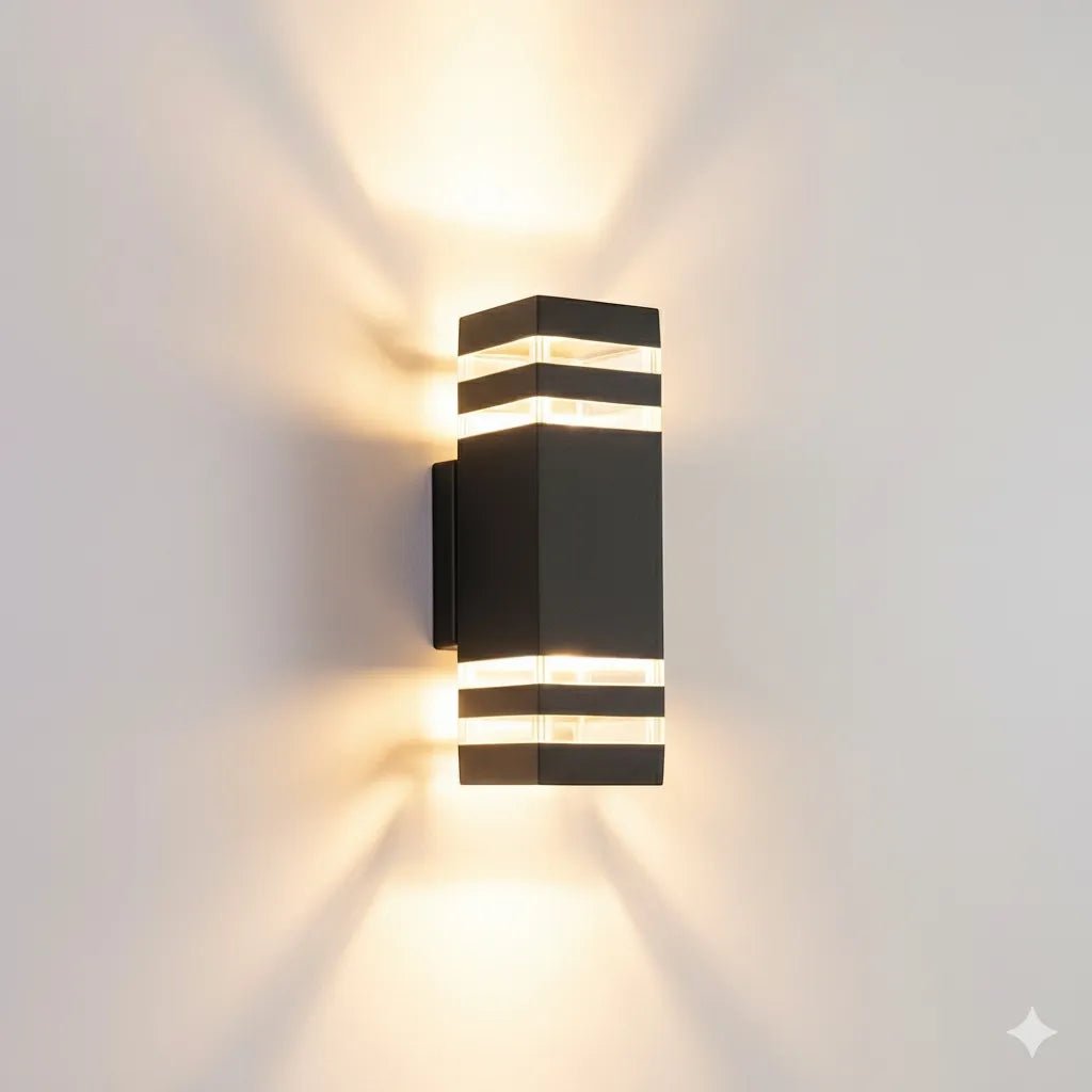 Up Down Black Outdoor Wall Sconce