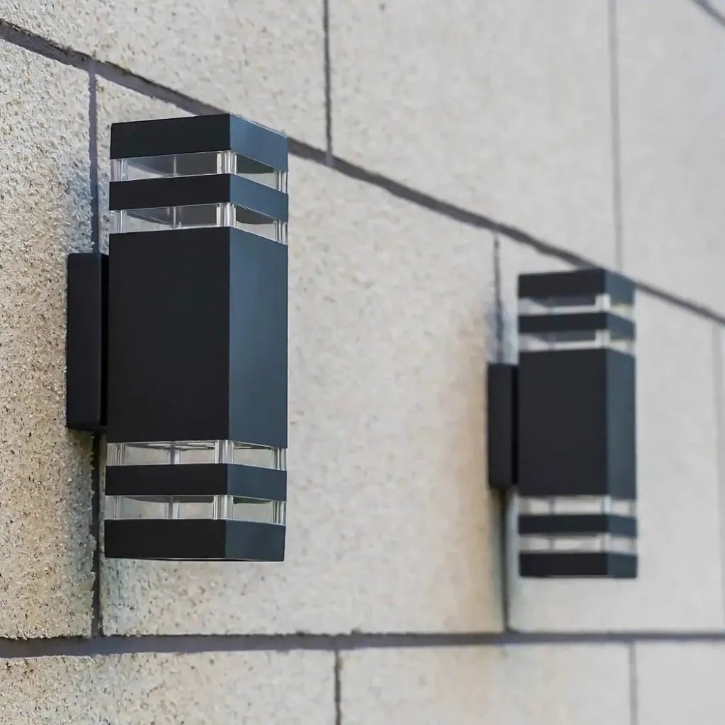 Up Down Black Outdoor Wall Sconce