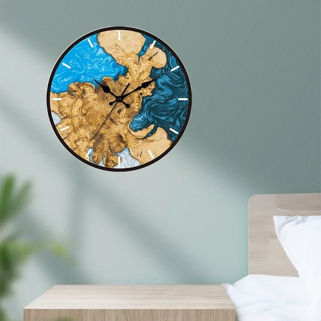 Transparent Wall Clock - Wood Design - Lattea Global