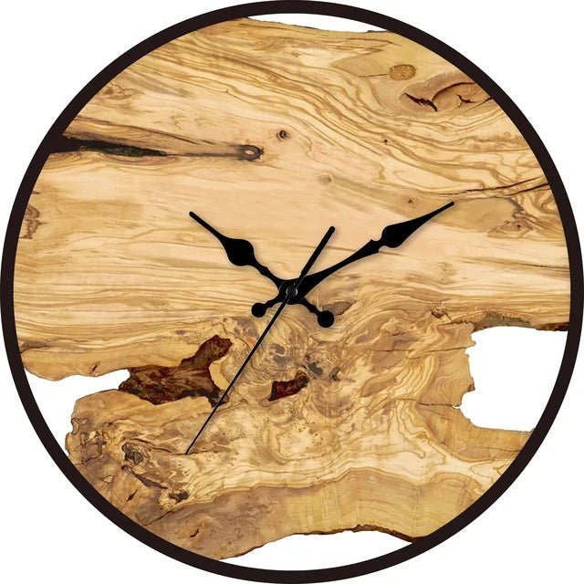 Transparent Wall Clock - Wood Design - Lattea Global