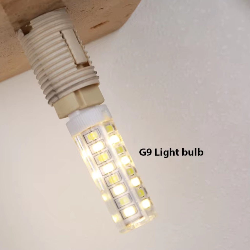 Travertine Stone Bedside Globe Wall Sconce Japanese Wabi Sabi - Lattea Global