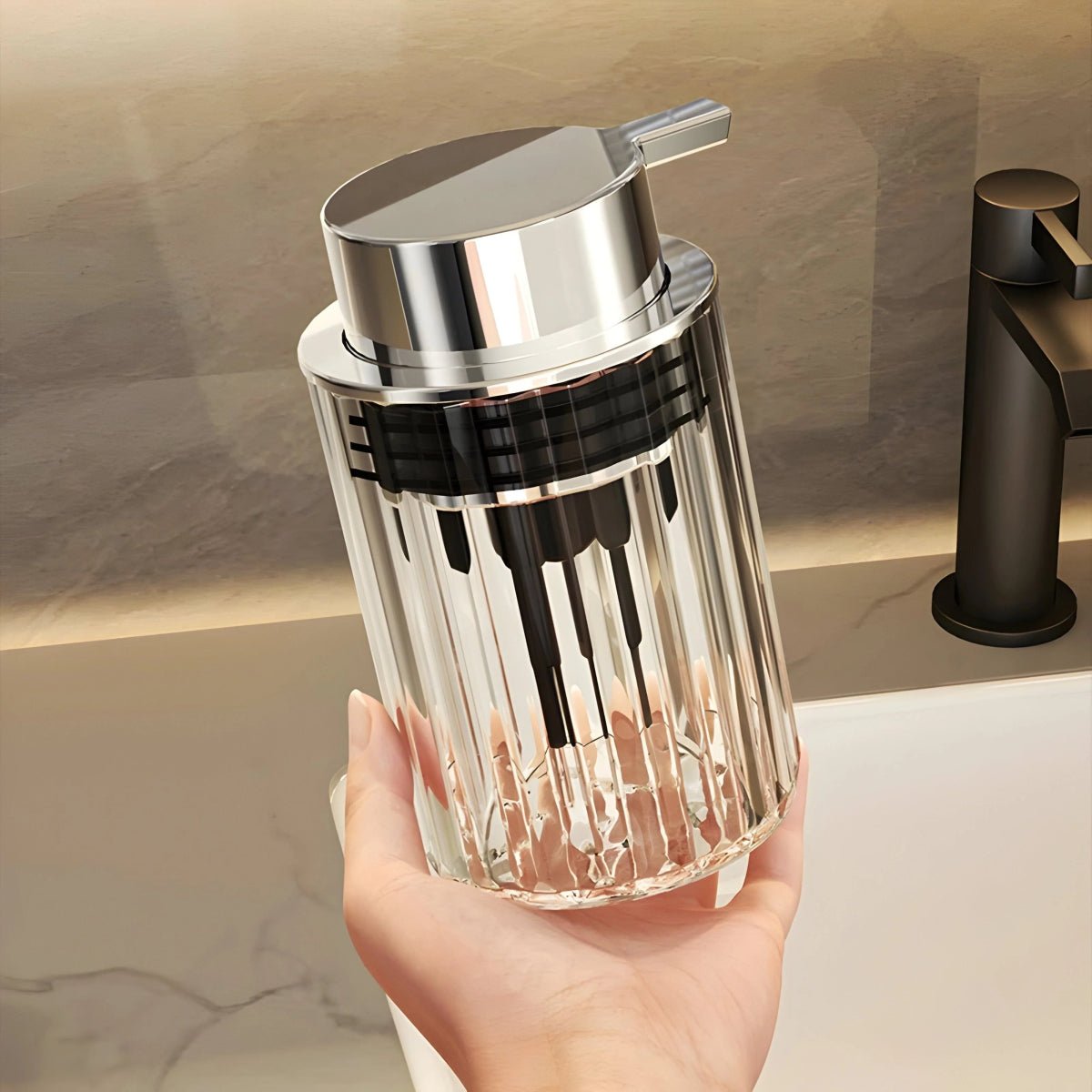 Trendy Striped Soap Dispenser - Lattea Global