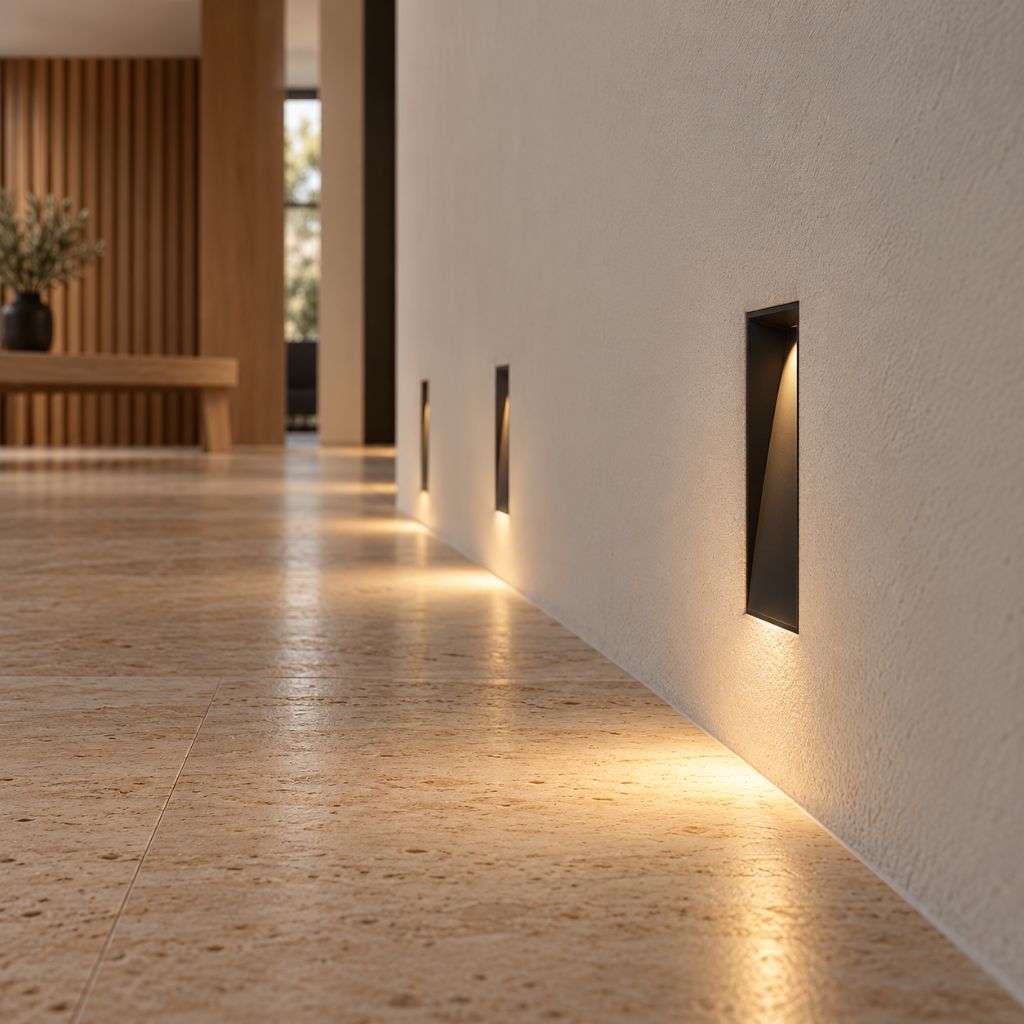 Trimless Recessed LED Step Light with Optional PIR Sensor