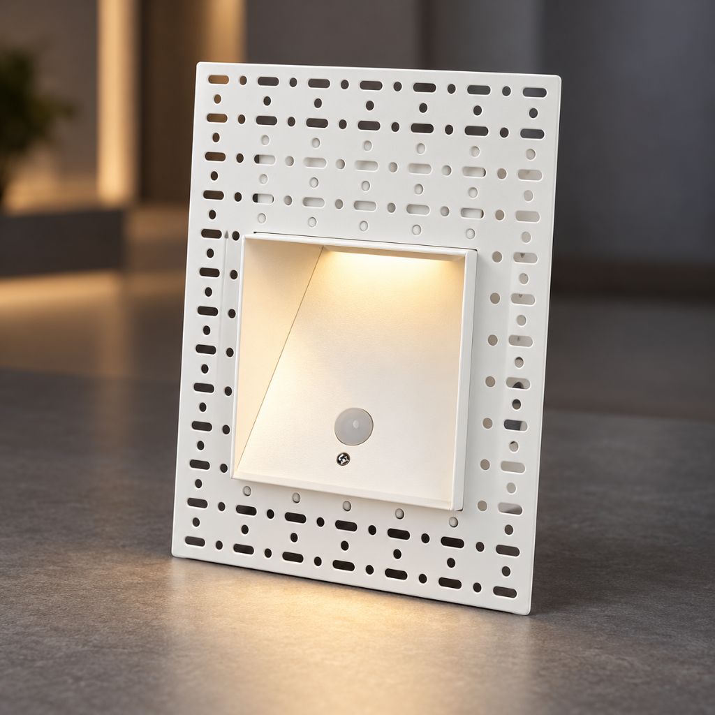 Trimless Recessed LED Step Light with Optional PIR Sensor