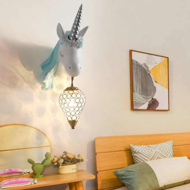 Unicorn Wall Lamp for Kids' Rooms